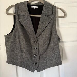 Reformation Devin Twill grey vest size 10